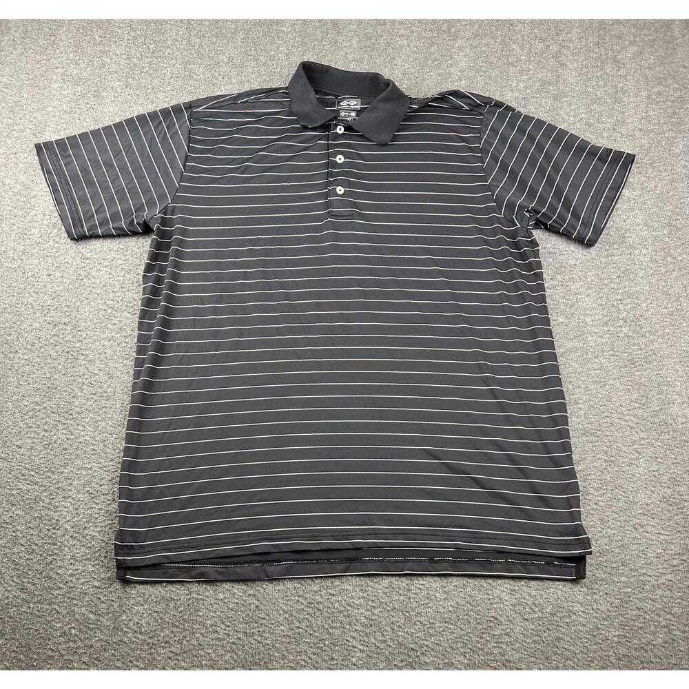 Snake Eyes Dry-18 Men's Black Striped Polo Shirt Size‎ Large
